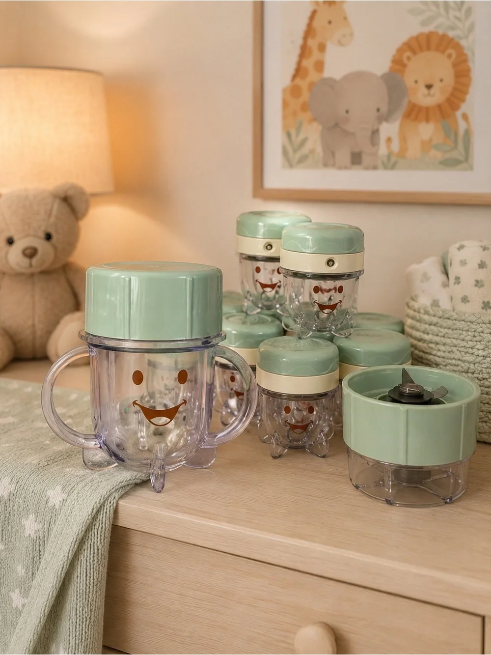 NutriBullet Baby Food Storage Cup & Mixer Bundle | 12 Cups + Blade Cup | Baby